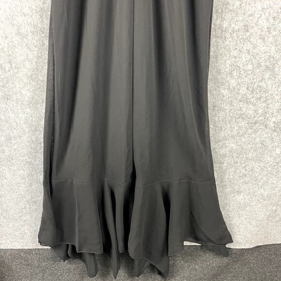 VTG Whimsigoth Witchy Fairy Maxi Dress Womens 7 Black Ruffle Y2K 90s Rampage NEW - Picture 13 of 14